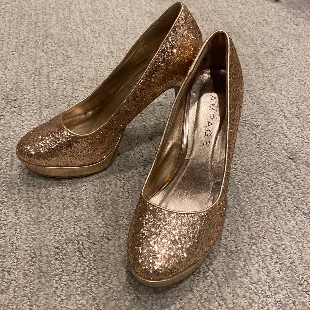 ROSE GOOD GLITTER PUMPS